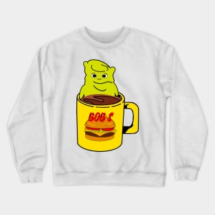 Burger Bob’s Coffee Mug With Melted Kuchi Kopi Illustration Crewneck Sweatshirt